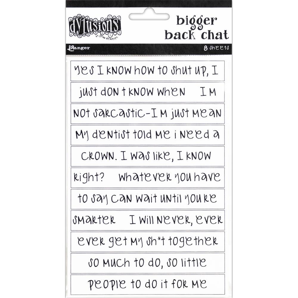 Dyan Reaveley's Dylusions Bigger Back Chat Stickers