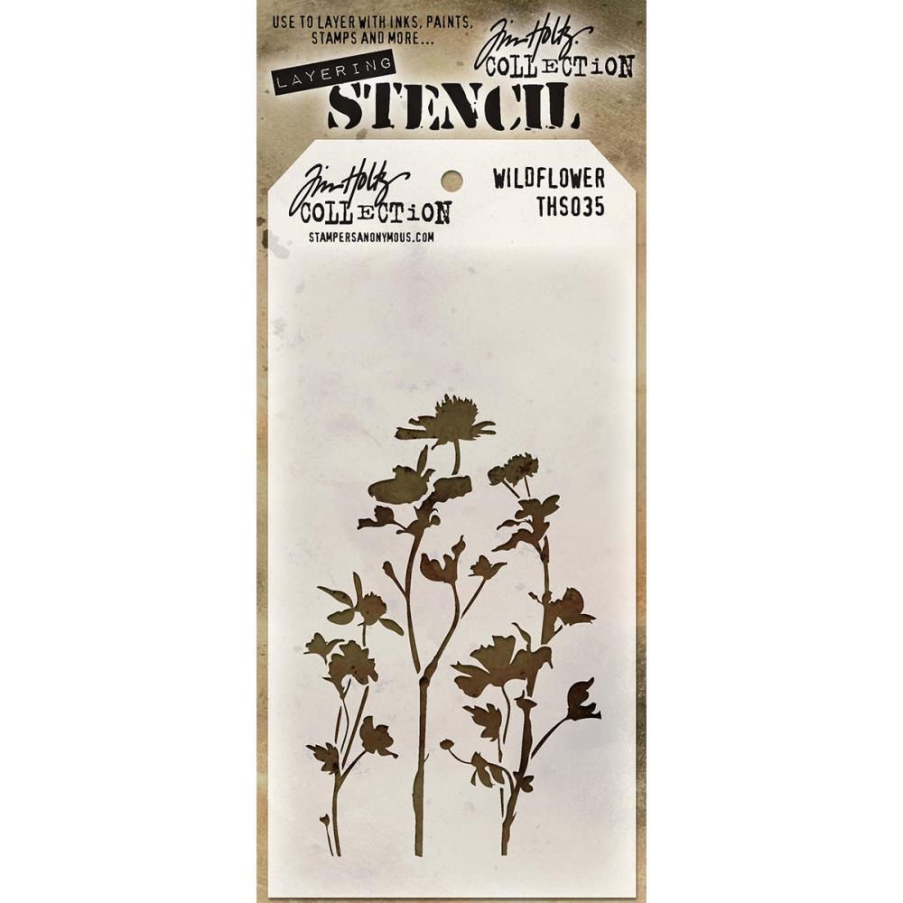 Tim Holtz Layering Stencil  Wildflower