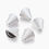 Thumbnail: Alloy Tassel Bead Caps, Cones Silver Plated 10pcs
