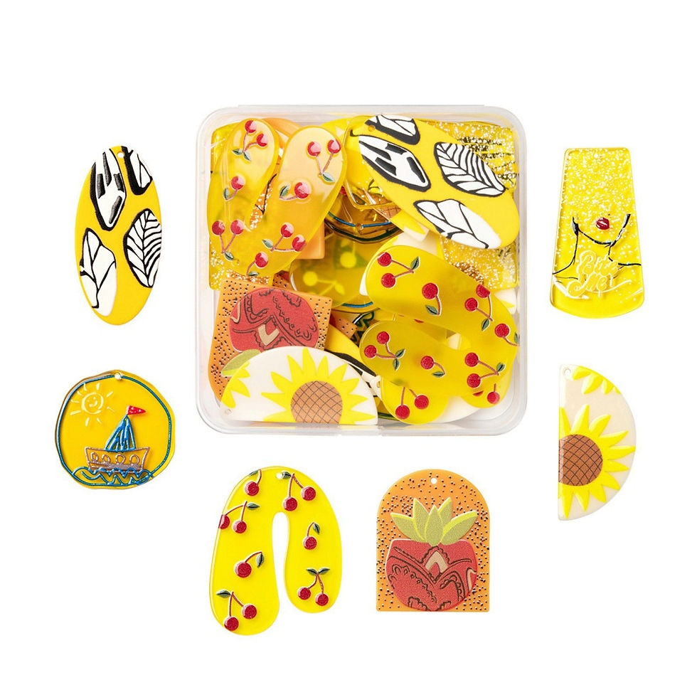 Thumbnail: Resin & Acrylic Pendant Dangle Earring Making Pendants