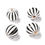 Thumbnail: Large Hole Black & White Natural Wood Macrame Beads 20pcs
