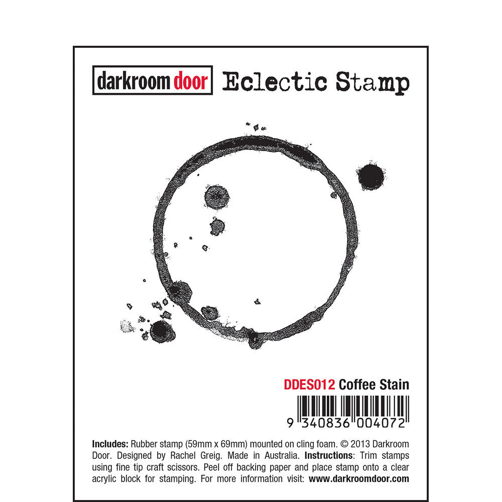 Coffee Stain -Darkroom Door Eclectic Rubber Stamp