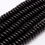 Thumbnail: 10x4mm Black Agate Rondelle Beads 15.3' Strand​​​​​​​