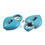 Thumbnail: 33x24mm Turquoise Heart Padlock Pendants 4pcs
