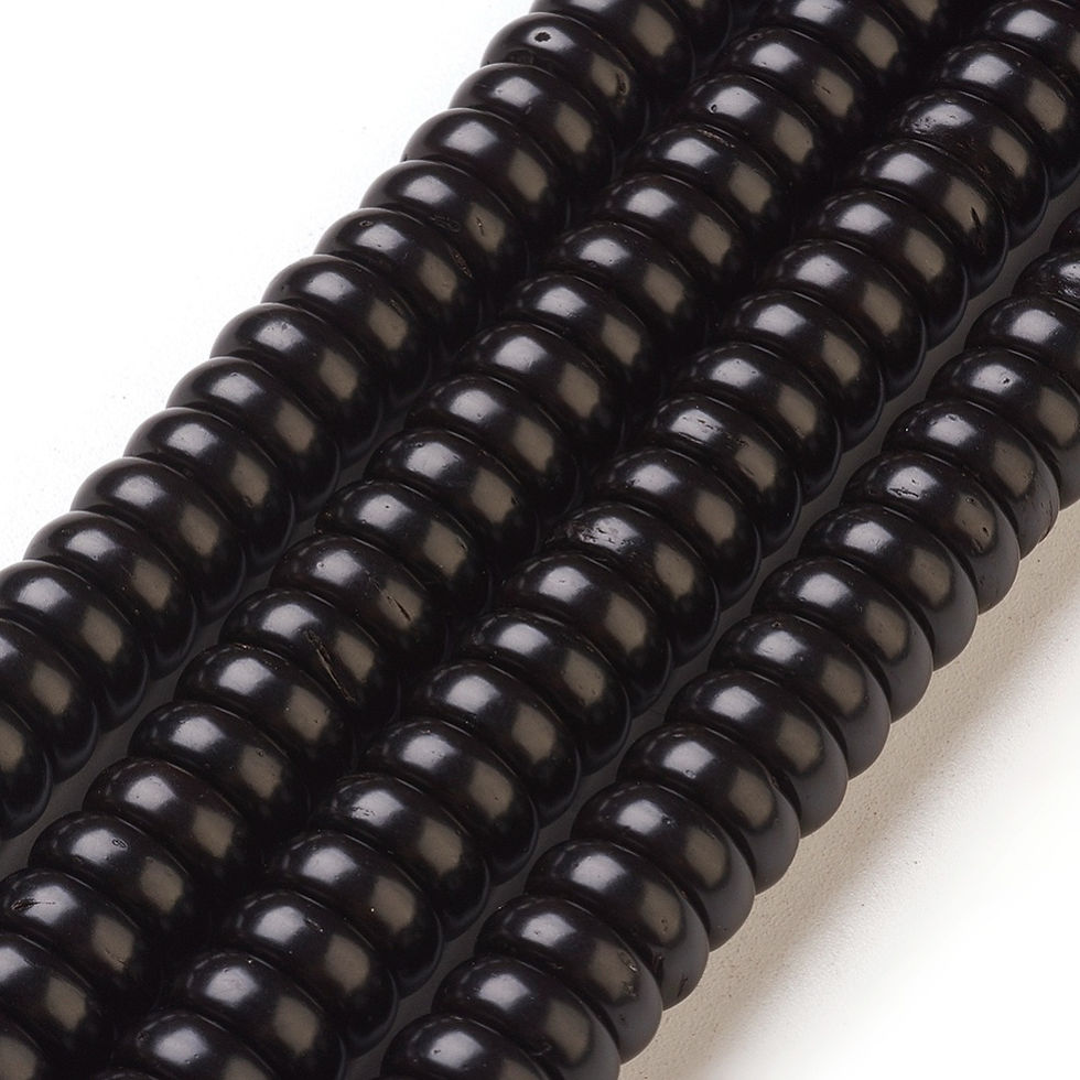 Thumbnail: 10X4MM Coconut Shell Beads 18.1' Strand