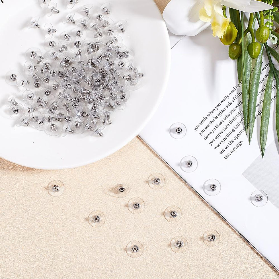 Thumbnail: Stainless Steel Earring  Backs fit 0.8mm Pin 20pcs