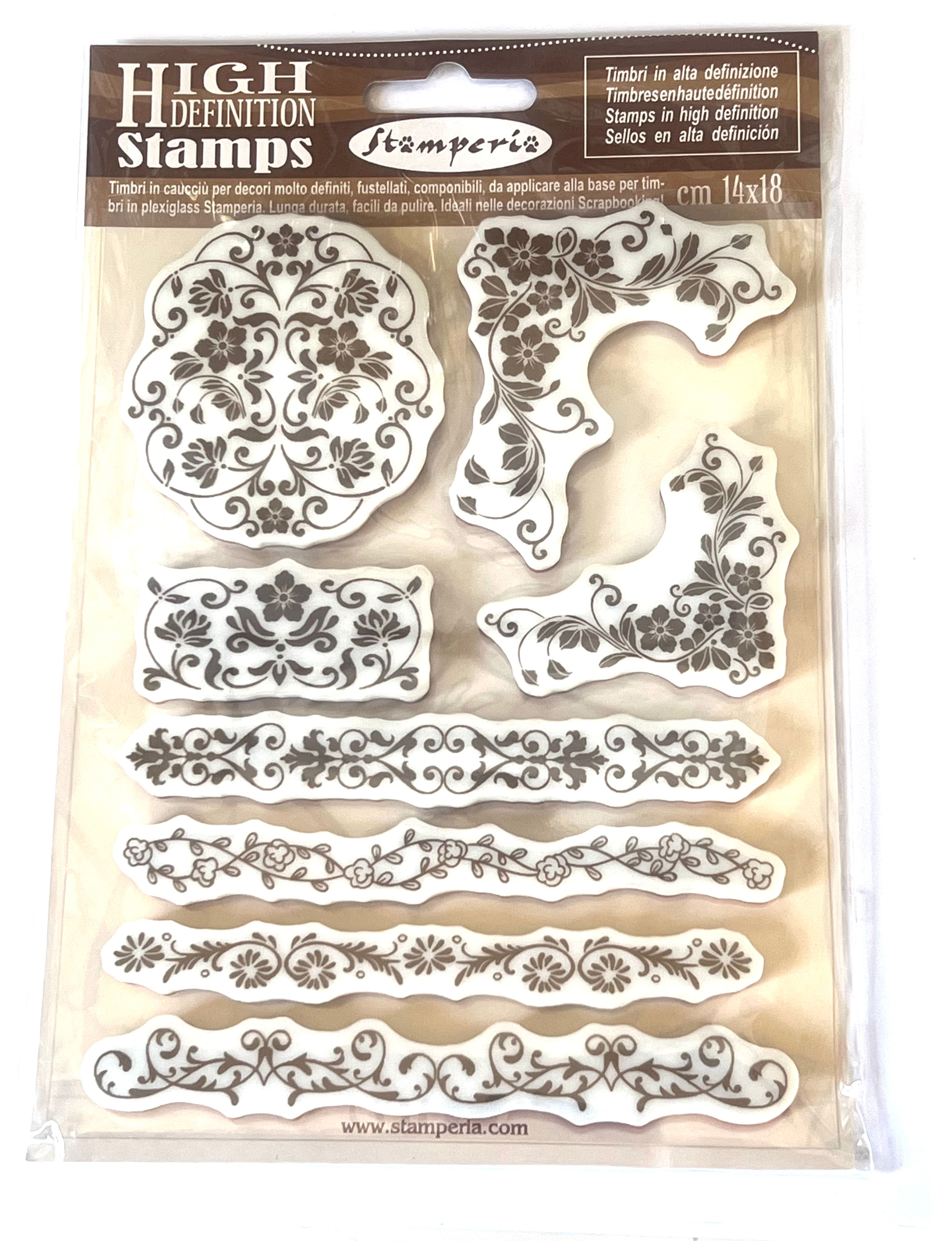 Stamperia Cling Border Stamps 8 pcs