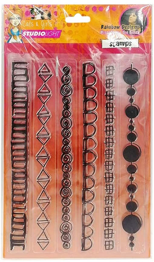 Thumbnail: Studio Light Mixed Media Clear Border Stamps