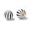 Thumbnail: Large Hole Black & White Natural Wood Macrame Beads 20pcs