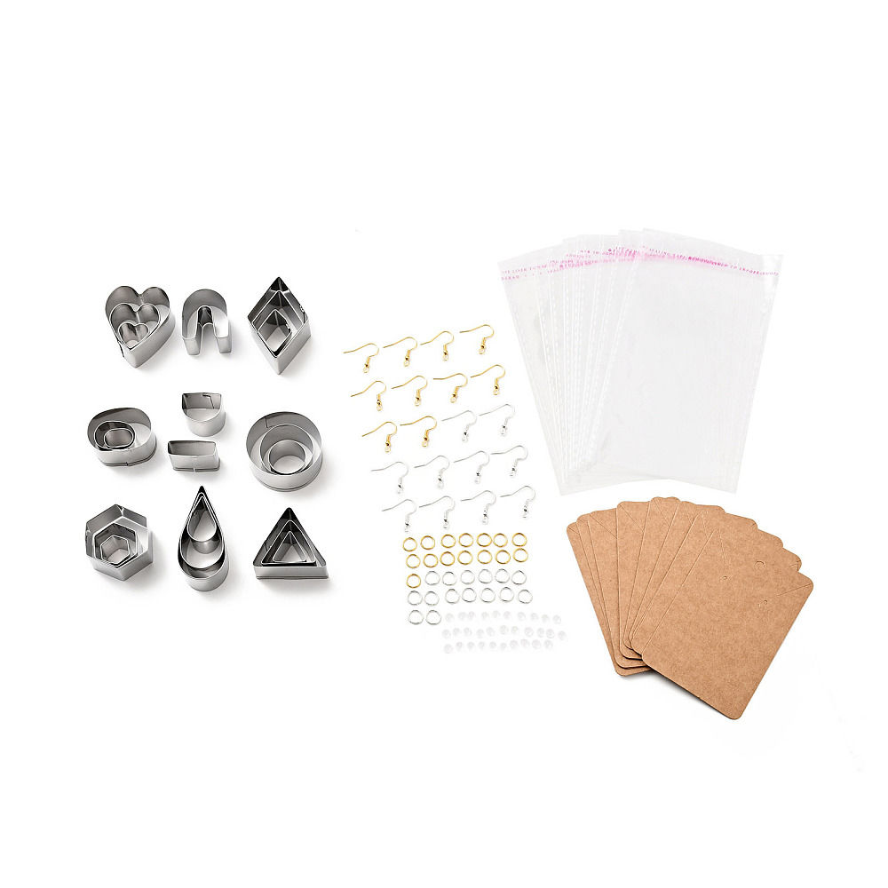 DIY Earring Making Finding Kits, Polymer Clay Cutters, 118pcs