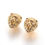 Thumbnail: 13x11.5mm Stainless Steel Ion Plating Gold Lion Head Beads 5pcs