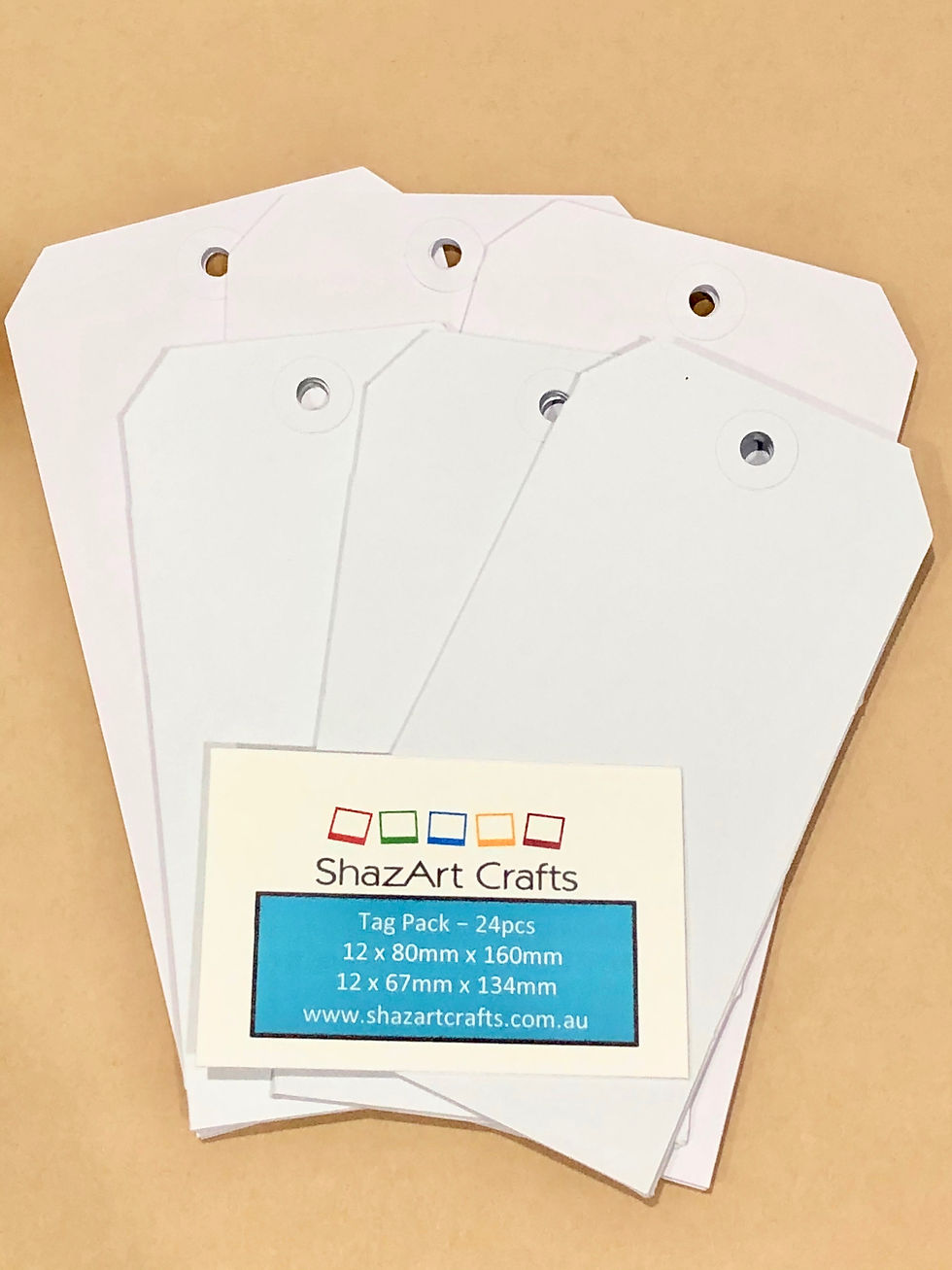 Thumbnail: White Avery Craft Tags / Shipping Tags 24 pcs