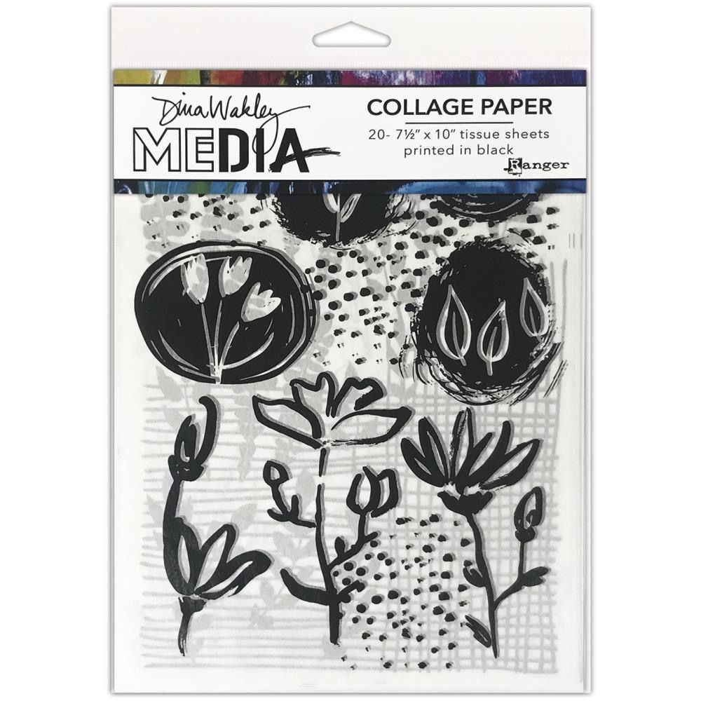 Dina Wakley Mixed Media Collage Tissue Paper 20 Sheets