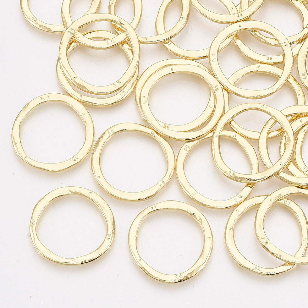 Gold Alloy Linking Rings, Ring, Light Gold 24X23mm 10pcs