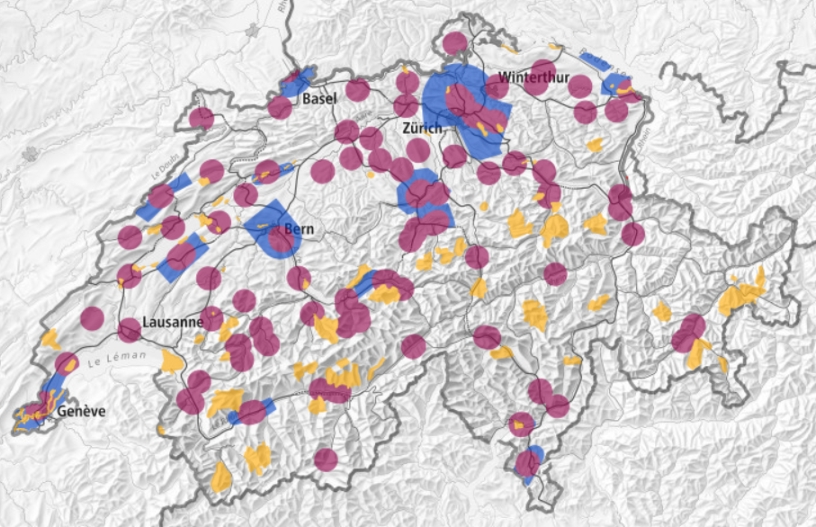 Carte de vol pour drone en Suisse