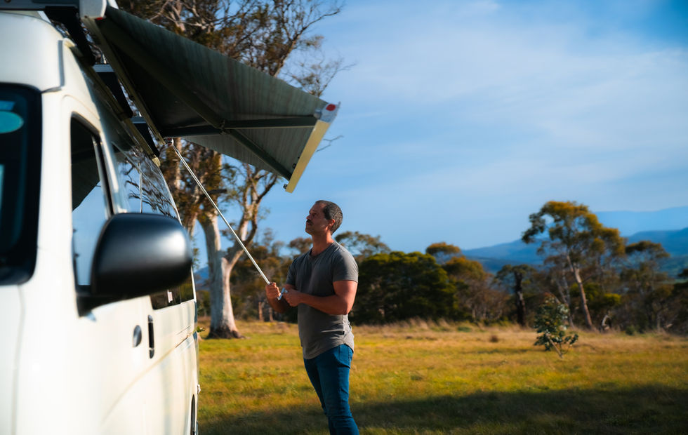 hire premium campervan in hobart airport