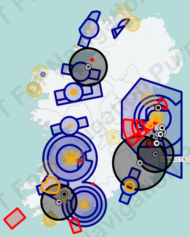 Source: Source: iaa.asset Carte de vol pour drone en Irelande