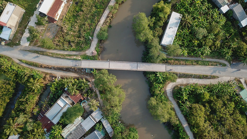 Small road to cycle in the Mekong's Delta