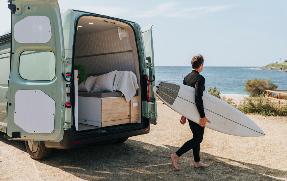 hire EV campervan hobart airport