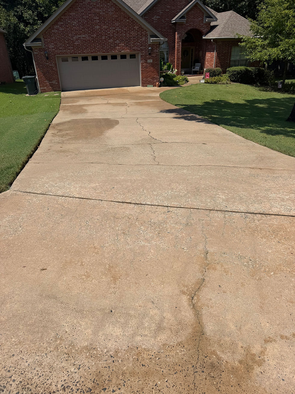 driveway after professional pressure washing