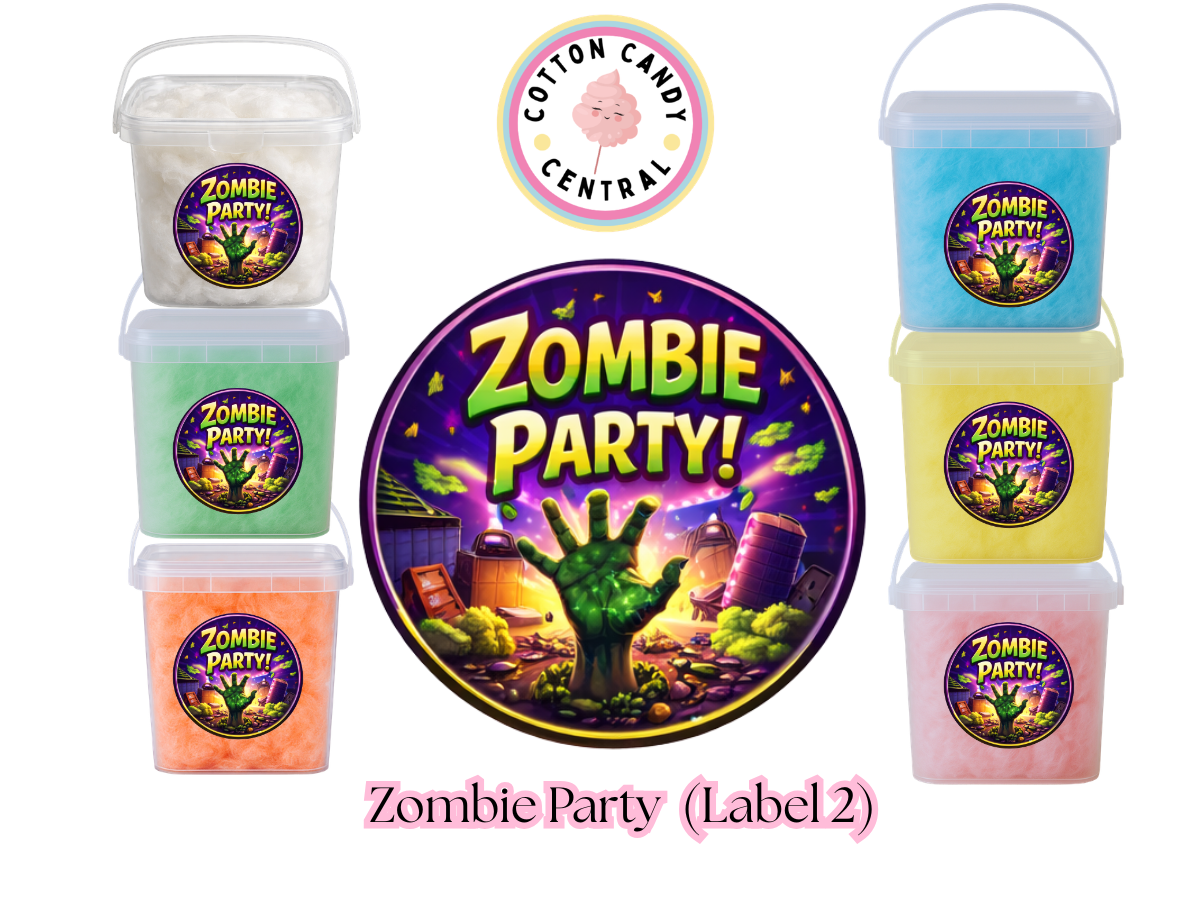 Zombie Party Cotton Candy Bucket Bundles (Label 2)
