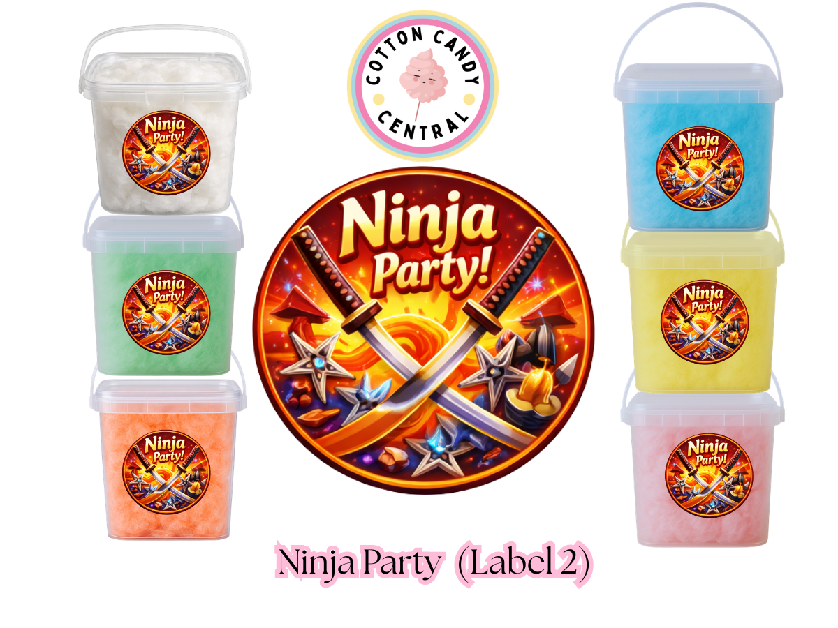 Ninja Parties Cotton Candy Bucket Bundles (Label 2)
