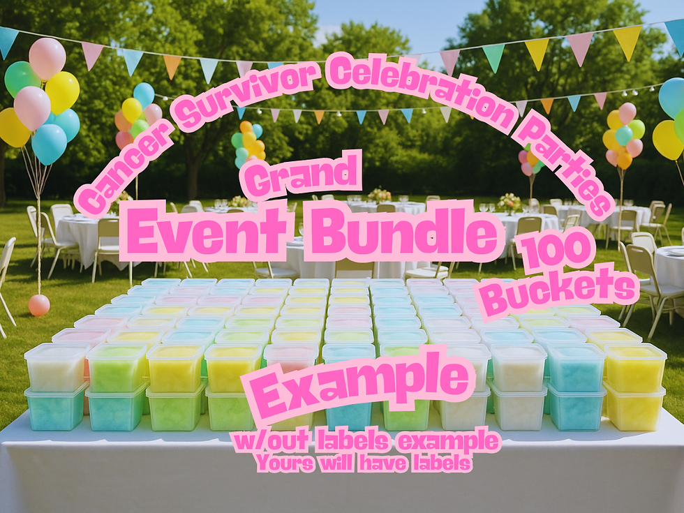 Thumbnail: Cancer Survivor Celebration Parties Cotton Candy Bucket Bundles