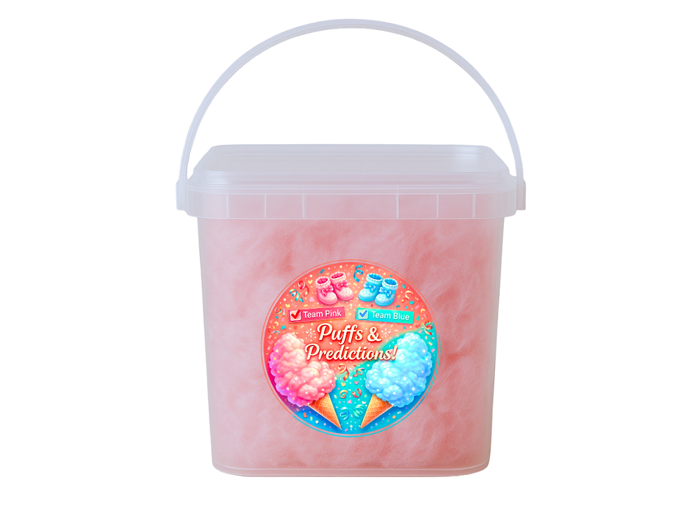 Thumbnail: Gender Reveal Parties Cotton Candy Bucket Bundles (Label 5)