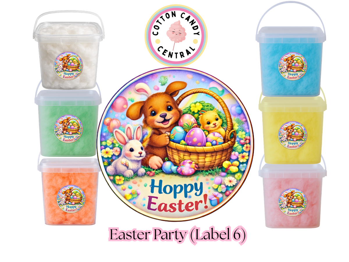 Easter Parties Cotton Candy Bucket Bundles (Label 6)