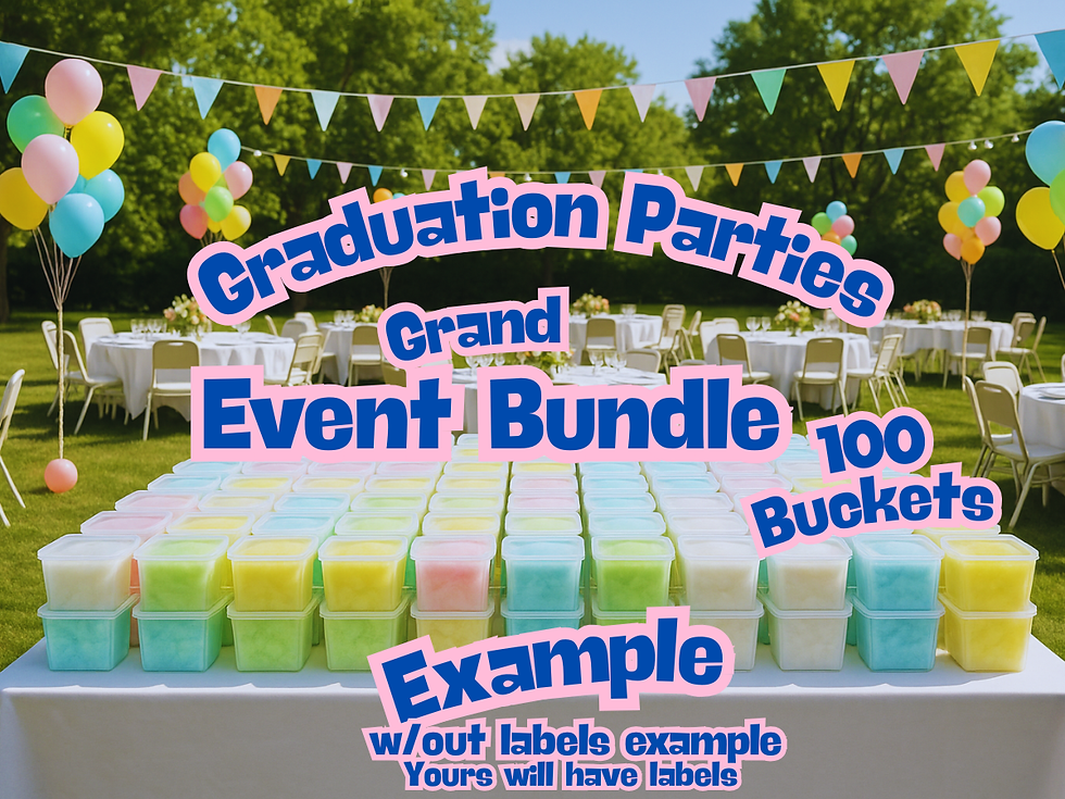 Thumbnail: Graduation Parties Cotton Candy Bucket Bundle (Label 5)
