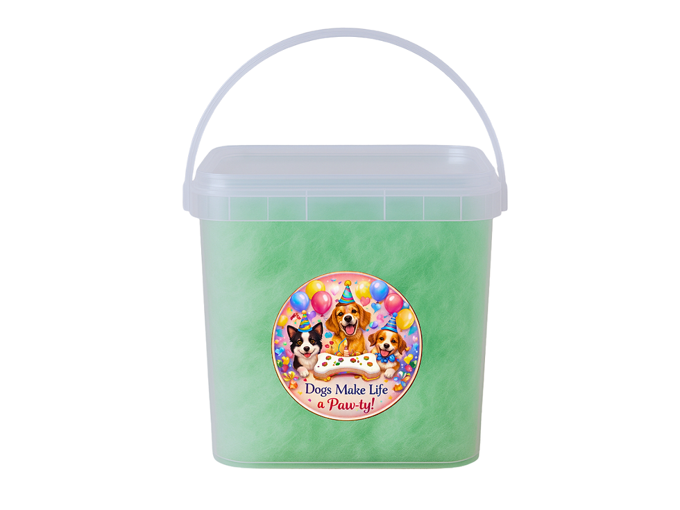 Thumbnail: Dog Parties Cotton Candy Bucket Bundles (Label 4)