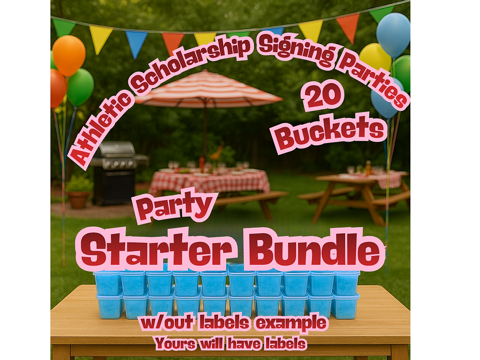 Thumbnail: Athletic Scholarship Signing Parties Cotton Candy Bucket Bundles