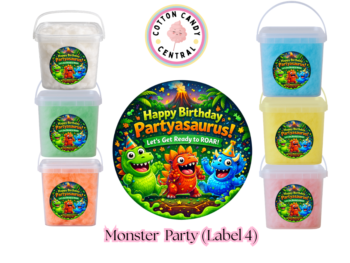 Monster Parties Cotton Candy Bucket Bundle (Label 4)