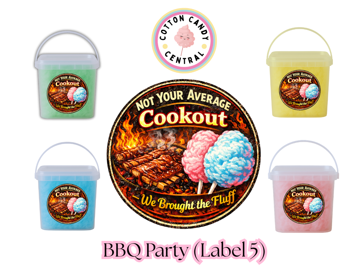 Backyard BBQ Parties Cotton Candy Bucket Bundle (Label 5)