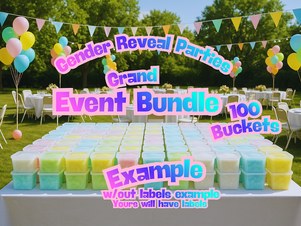 Thumbnail: Gender Reveal Parties Cotton Candy Bucket Bundles (Label 5)