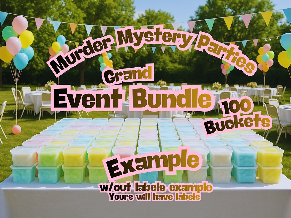 Thumbnail: Murder Mystery Parties Cotton Candy Bucket Bundles