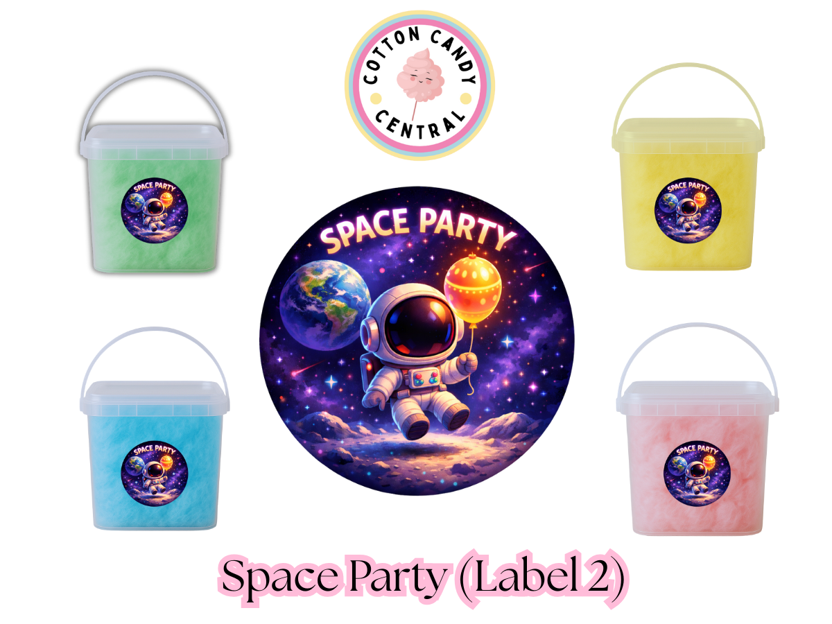 Space and Astronaut Parties Cotton Candy Bucket Bundle (Label 2)