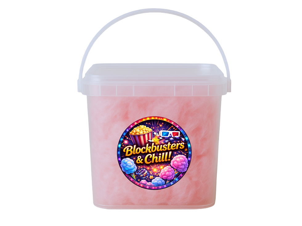 Thumbnail: Movie Night Parties Cotton Candy Bucket Bundle (Label 4)
