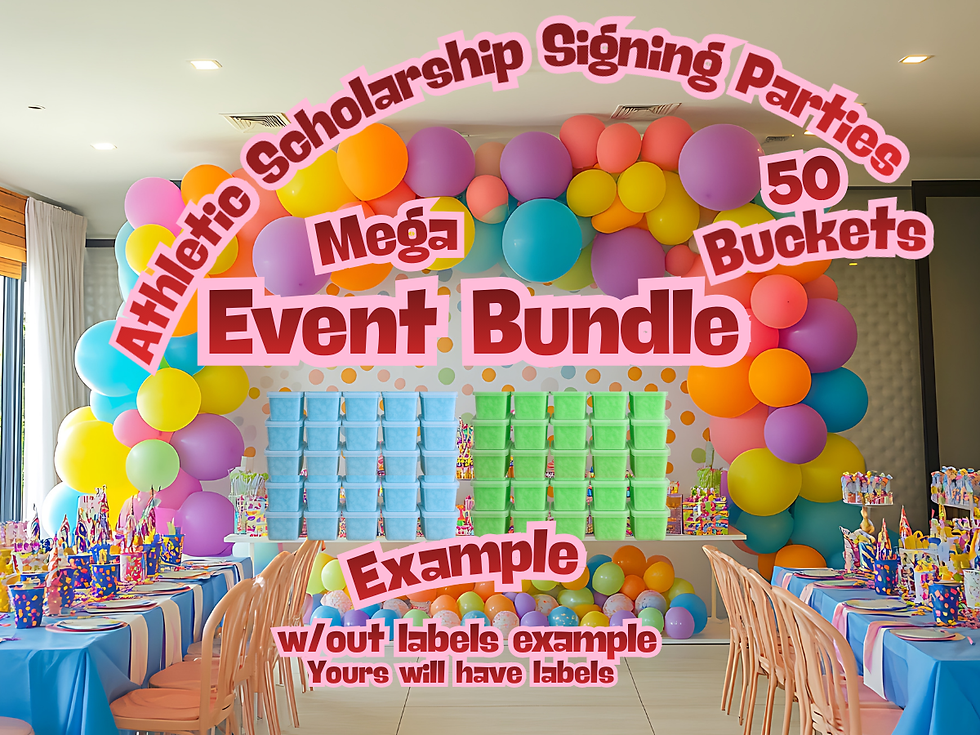 Thumbnail: Athletic Scholarship Signing Parties Cotton Candy Bucket Bundles