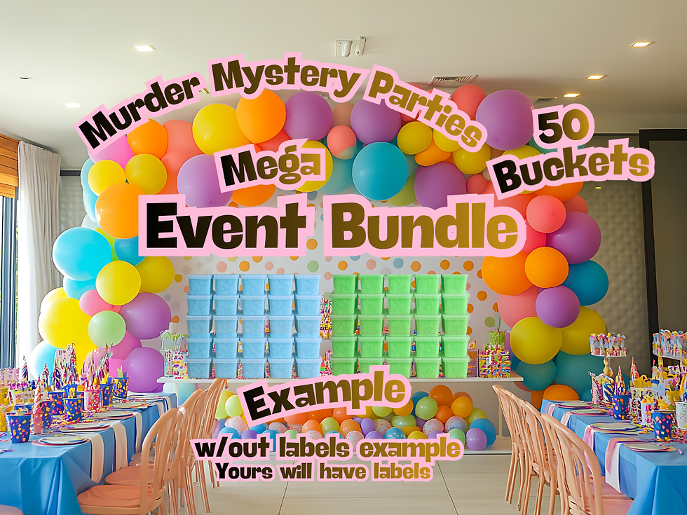 Thumbnail: Murder Mystery Parties Cotton Candy Bucket Bundles