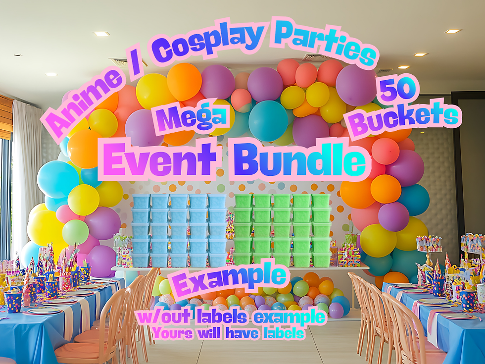 Thumbnail: Anime / Cosplay Parties Cotton Candy Bucket Bundles