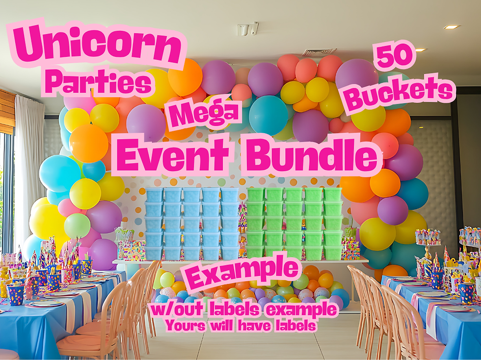 Thumbnail: Unicorn Parties Cotton Candy Bucket Bundle (Label 9)