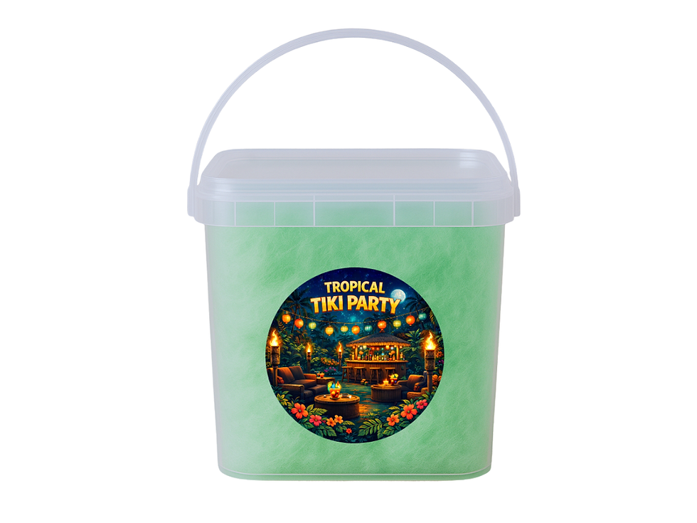 Thumbnail: Beach Tropical Tiki Parties Cotton Candy Bucket Bundle (Label 11)