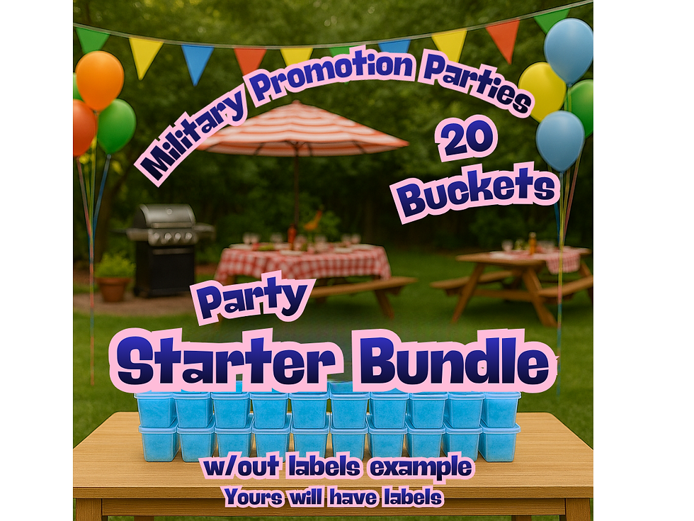 Thumbnail: Military Promotion Parties Cotton Candy Bucket Bundles