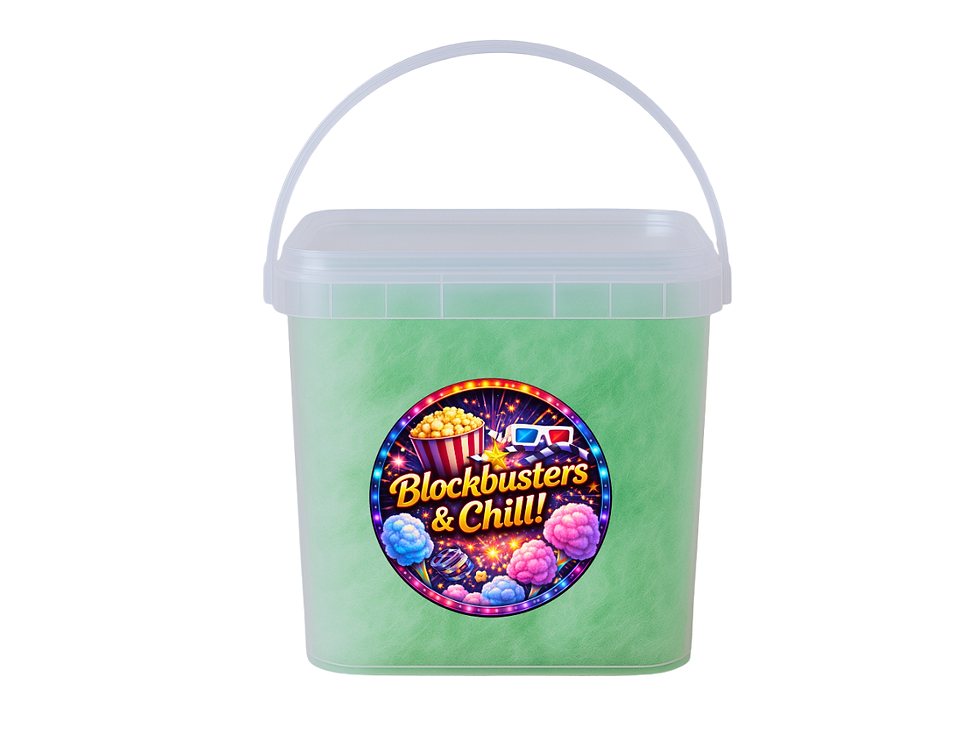 Thumbnail: Movie Night Parties Cotton Candy Bucket Bundle (Label 4)