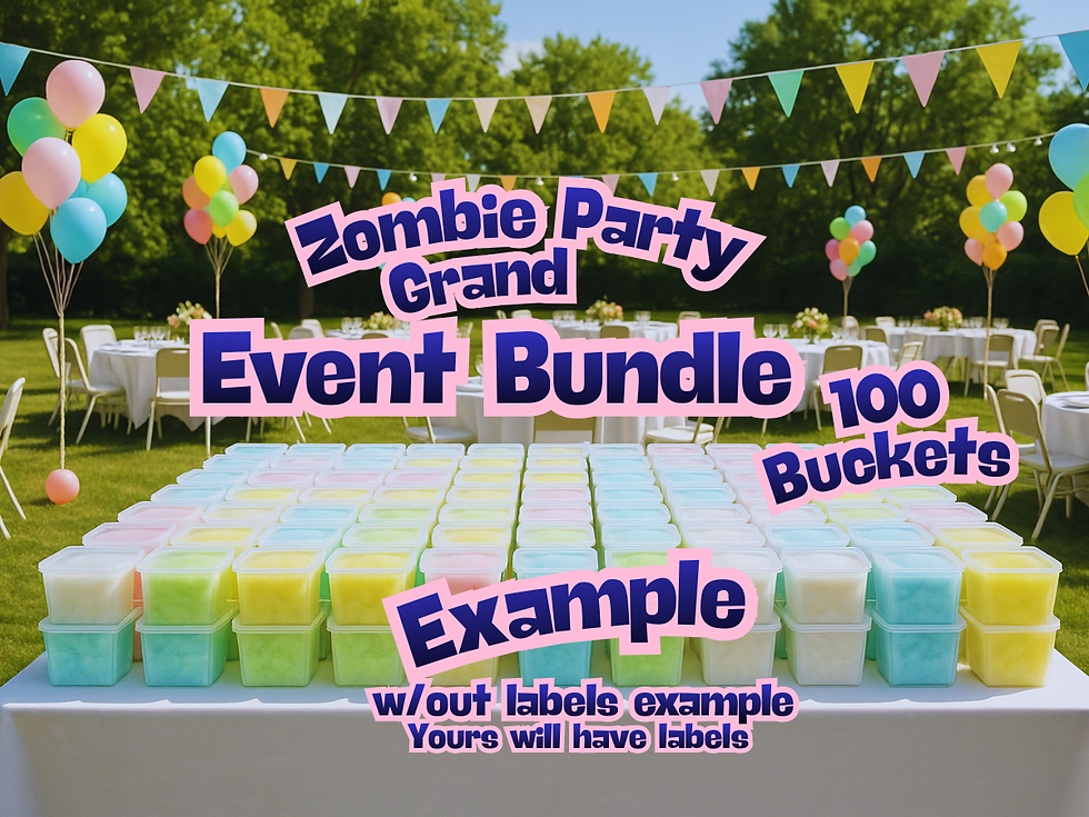 Thumbnail: Zombie Party Cotton Candy Bucket Bundles (Label 4)