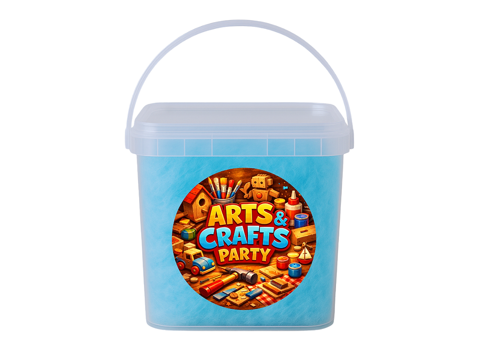 Thumbnail: Arts and Crafts Parties Cotton Candy Bucket Bundle (Label 4)
