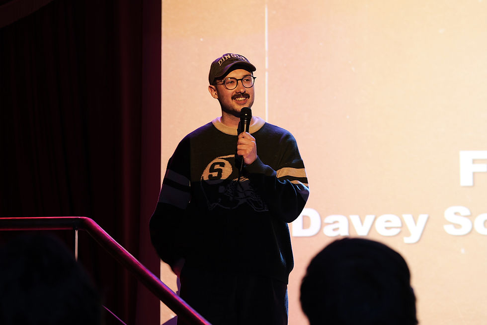 Davey Scannel-Goodison presents his film.