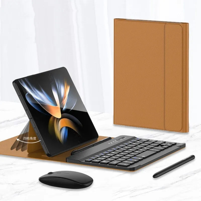 Thumbnail: Wireless Keyboard & Folding Leather Case