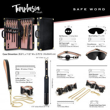 Thumbnail: Temptasia - Safe Word - Bondage Kit With Suitcase - Black